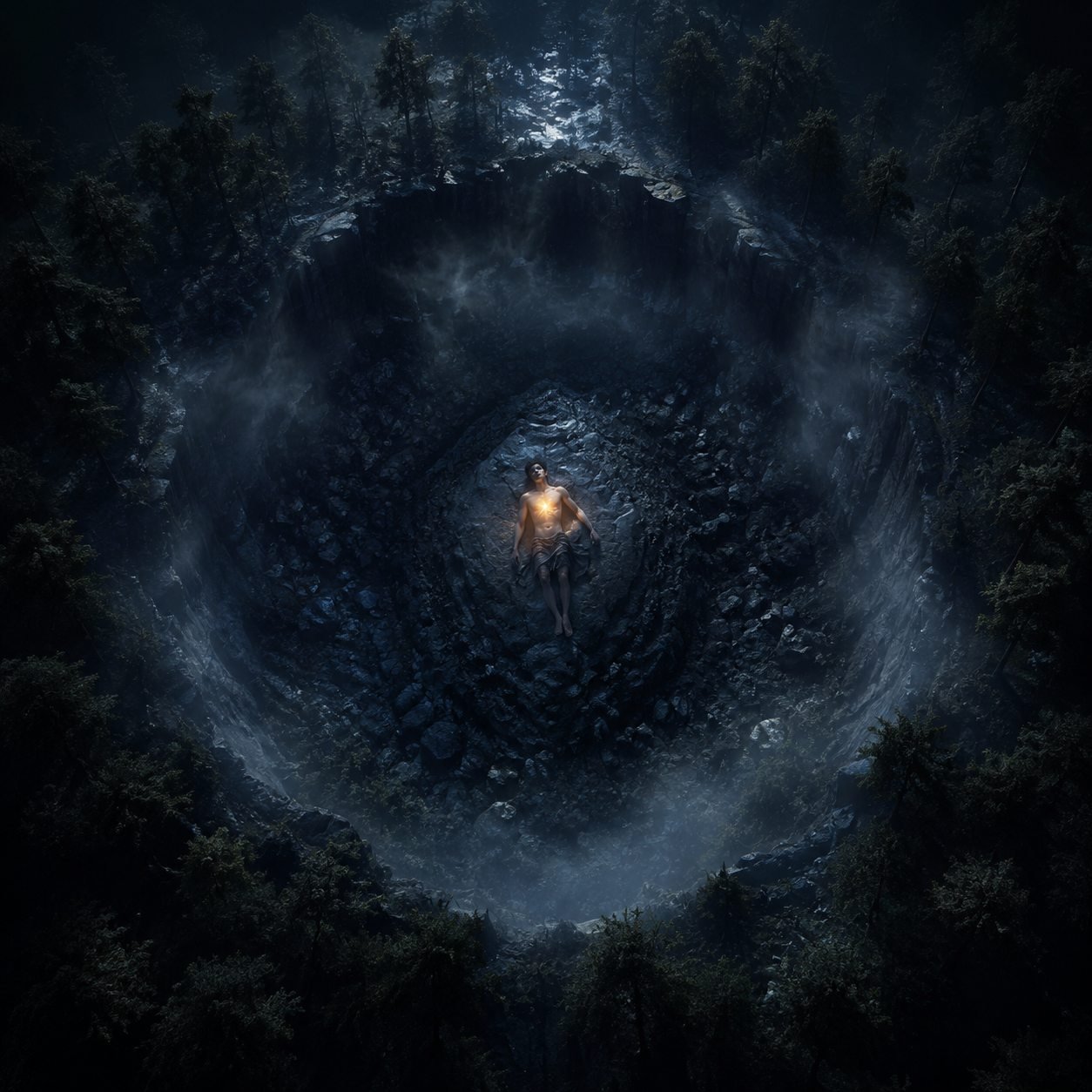 A moment of awakening, light breaking through darkness