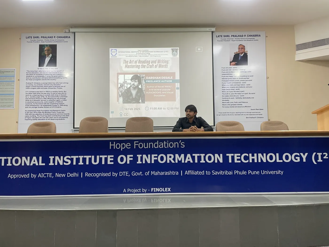 Darshan Desale speaking at I2IT Pune