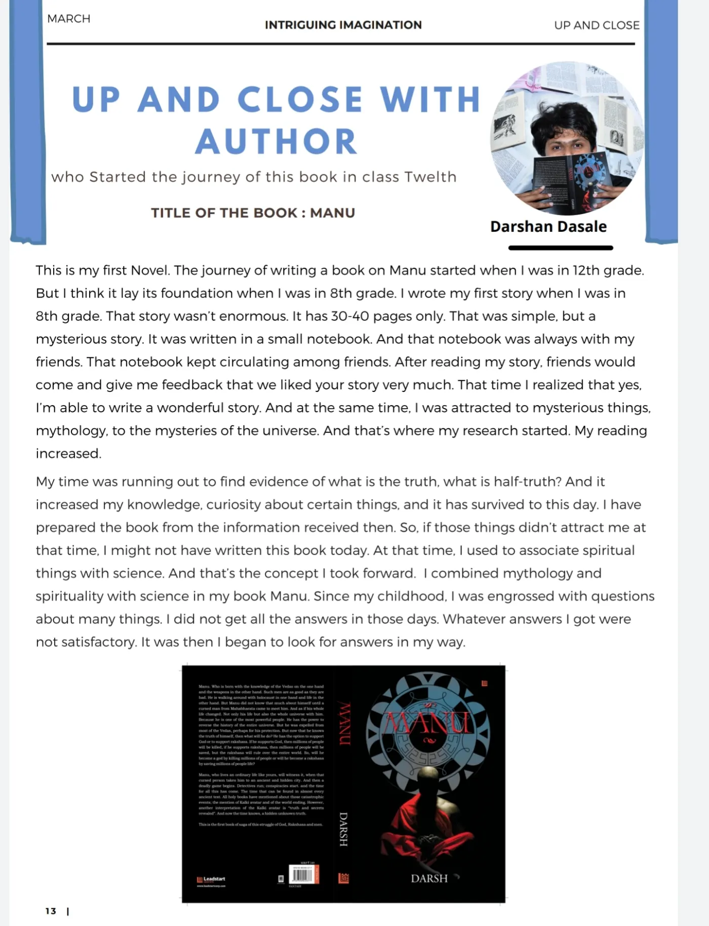 Intriguing Imagination Magazine — Up and Close with Darshan Desale