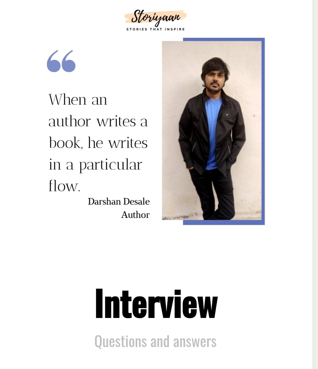 Storiyaan interview feature, second page